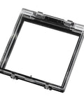 Clear square 55mm dustproof button switch cover for PC and industrial use, part of Two Pack 55mm Dustproof Button Switch Cover Protector