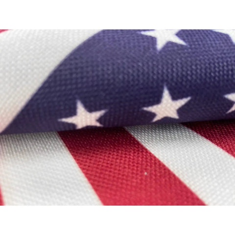 Close-up of Patriotic 12x18 Inch Garden Flag For Yard Double Sided USA Flag American Pride Outdoor Decor Durable Polyester