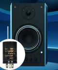 Pro Grade Heavy Duty Filter Capacitor Selection Featuring 10UF Through 100UF Picks For Industrial Power Conversion And Hifi Rectification With Rock Solid 500V Ratings And Built Tough Resilience For Hands On Makers, shown with a speaker.