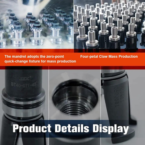 Precision Spindle Pull Claw With 90 Degree Pull Stud One Piece Design For Cnc Tool Changer displaying alloy steel construction and mass production details.