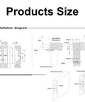 Installation diagram for 180 Degree Concealed Heavy Duty Door Hinge for Wood Doors