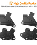 8 Pcs Body Door Hinge Set For Wrangler JK JKU Unlimited 07 18 Aluminum Interior Door Hinges Kit displayed in black