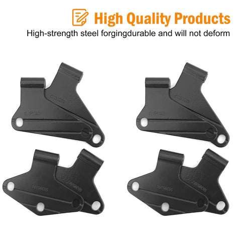8 Pcs Body Door Hinge Set For Wrangler JK JKU Unlimited 07 18 Aluminum Interior Door Hinges Kit displayed in black