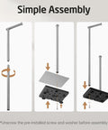 Freestanding Toilet Paper Holder Stand With Reserve Storage In Rustproof Stainless Steel Brushed Finish assembly instructions