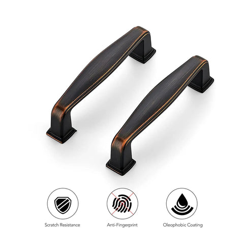 30 Pack Solid 3 Inch Oil Rubbed Bronze Cabinet Handles For Kitchen Cabinets And Drawers, Zinc Alloy Pulls, Center To Center 3 Inch Mount