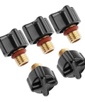 Top Tier 5 Pack Set Of TIG Welding Short Back Caps Designed For WP-9 20 25 Torches To Keep Your Gear Running Smooth And Last Longer With Zero Fuss, black back caps.