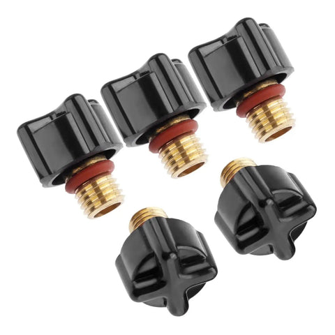 Top Tier 5 Pack Set Of TIG Welding Short Back Caps Designed For WP-9 20 25 Torches To Keep Your Gear Running Smooth And Last Longer With Zero Fuss, black back caps.