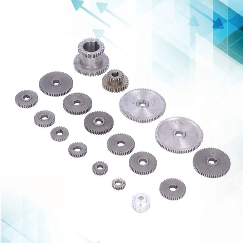 18 Piece Steel Change Gears For 7X10 Mini Lathe Nifty Shop Upgrade For DIY Craftsmen Built Rock Solid Smooth Running Metal Gear Set Awesome For Crankin On Precision Projects Cj0618 Compatible