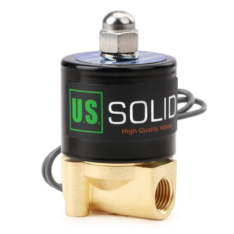 Brass Electric Solenoid Valve 24VDC Normally Closed With Viton Seals, Quarter Inch Inlet, industrial valve