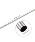 Side view: 304 stainless steel round tube, 12 mm OD, 0.5 mm wall, 300 mm length, 2 pcs