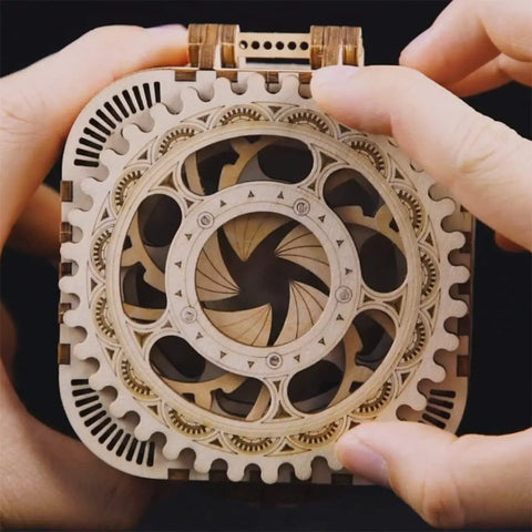 3D Wooden Puzzle Mechanical Treasure Box For Adults With Password Lock Mind Blowing Brain Teaser Toy Educational Gift For Ages 14 Plus Birthday Fun Great Gift Idea For Puzzle Lovers, close-up