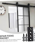 Barn Door Track Mending Plates Set For Easy Fixes Flat Plate Track Connector Brackets And Straight Repair Plates for installation