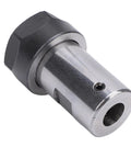 Heavy Duty Motor Shaft To ER20 Milling Spindle Adapter 12mm Collet, silver 40Cr steel body with hex nut design.
