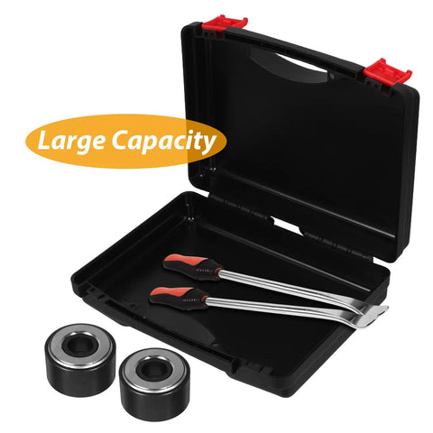Slick Small Portable Plastic Toolbox With Lid And Ergonomic Handle, Light As A Feather Tool Box For Crafts And Yard Work, Tough As Nails Shock Resistant Case With Tools Inside