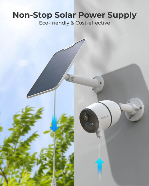 6W Solar Panel For Battery Cameras Waterproof Outdoor Power Supply With Adjustable Mount And 4 Meter Cable Non Stop Solar