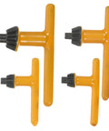 Heavy Duty Four Piece Drill Chuck Key Set For Electric Drill Press Plays Nice With 20mm 16mm 13mm And 10mm Chucks, yellow handles.