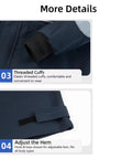 Close-up of threaded cuffs and adjustable hem on Heavy Duty Mens Work Suit Windproof Jacket And Multi Pocket Cargo Pants Set.