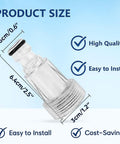 Detailed dimensions of Five Pack Water Inlet Filter Connector Replacement Kit For Three Quarter Inch Pressure Washer Inlet.