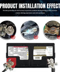 12V Top Post Battery Terminal Kit 2 Pack With 3 Way Quick Release Connectors installation effect on car battery