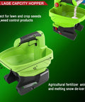 Rechargeable Lawn Seed Spreader 7.2V with 3.3L hopper, USB charging, perfect for fertilizer, seeds, and ice melt.