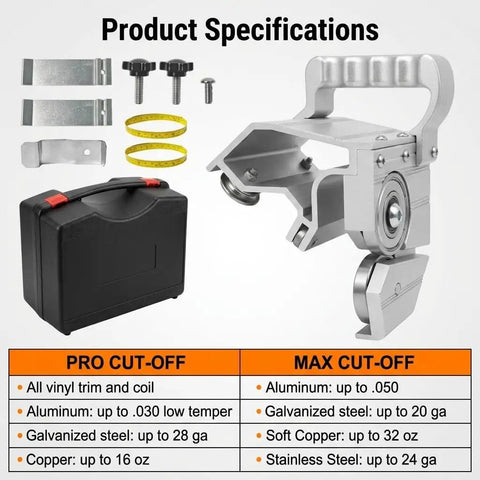 Pro Cut Off Tool With Case 10379 Precision Cutter For Industrial Metalworking Heavy Duty Performance Compatible With Pro 14 HD MX Series And Max I Mum XL Bending Brakes Durable Case And High Precision Blade with black case and metal cutter parts