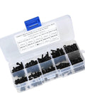 Heavy Duty 12.9 Grade M2.5 Hex Socket Screw Bolt Kit with rust proof coating in plastic case, mixed lengths, premium alloy steel fasteners