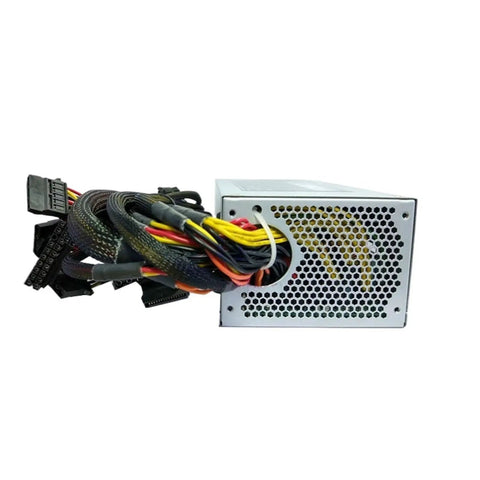 2U 800W Industrial Beefy Switch Power Supply For 2U 3U 4U 6U Rackmount Chassis Workstation And Server Case High Efficiency Wide Input 100-240V Reliable Round The Clock Operation Durable Metal Enclosure, angled with cables