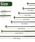 Various sizes of Tough-As-Nails Heavy-Duty Exterior Timber Screws Five Sixteenth Inch By Twelve Inch Self-Tapping Hex Head Lag Bolts