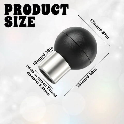 Heavy Duty 17mm Ball Head Mount With 1/4-20 Thread Aluminum Screw Adapter For Action Cameras, Smartphones, GPS Devices And Tripods, Vibration Free Stable Mount For Photo And Video, 17mm size