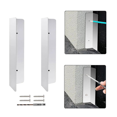 Stainless Steel Garage Door Sealing Protectors With Mounting Hardware Keeps Critters Out And Drafts Easy Install For Standard Doors Includes Two 7 Inch Shields For Durable Rustproof Protection, two 7-inch stainless steel shields with screws and drill bit