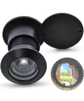 Solid Brass Door Viewer Peephole With 220 Degree View And Privacy Cover, Heavy Duty All Metal Construction, Modern Black Finish