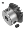 2 Pack Beefy Bevel Gear Set 1 To 1 Ratio 16 Teeth 6mm Shaft Hole 1.5 Module Tapered Bevel Pinion Gear For 90 Degree Steering And Mechanical Rotation Made From 45 Steel For Durable Wear Resistance.