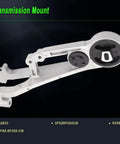 No Hassle Heavy Upper Motor Mount With Solid Torque Strut Assembly For 05 To 07 Ford Freestyle, showing white plastic mount design.