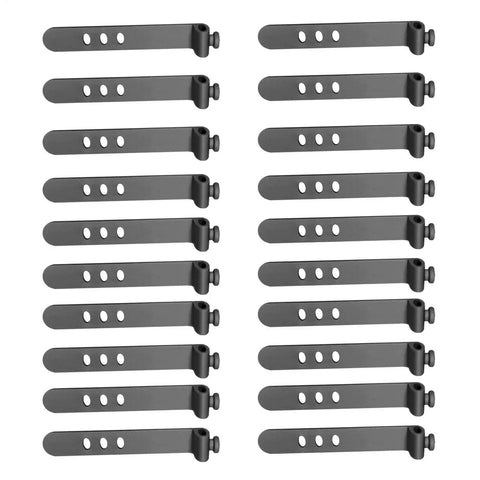 Heavy Duty Reusable Cable Ties And Premium Wire Organizer Straps For Instant Cord Sorting in black, showing multiple durable straps for organization.