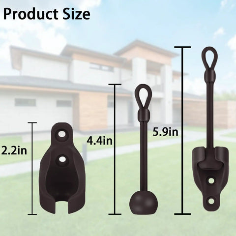 Universal Bungee Tie Kit For Roller Shades And Shade Sails Heavy Duty Corrosion Resistant Clips And Tie Downs Indoor Outdoor Patio Use Replacement Parts 2 Pack Brown Easy Install