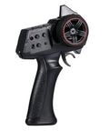 2.4G 3CH RC Transmitter With 2 In 1 Receiver ESC for 1 To 32 Scale RC Cars And Boats, black handheld remote control