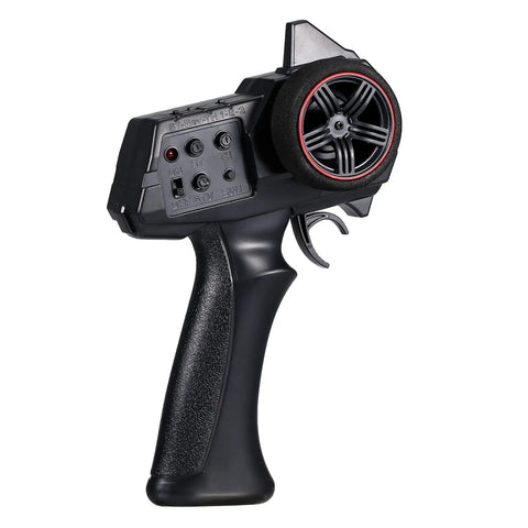 2.4G 3CH RC Transmitter With 2 In 1 Receiver ESC for 1 To 32 Scale RC Cars And Boats, black handheld remote control