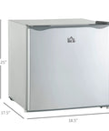 Sleek Compact Countertop Mini Freezer With Removable Shelves And Cool Gray Housing Perfect For Dorms And Apartments A Sick Game Changer Keeping Meats Seafood Ice Frozen Solid Daily, shown at dimensions 19.25" x 18.5" x 17.5".