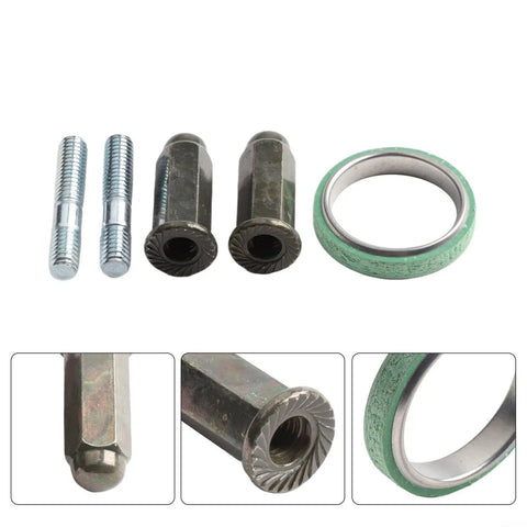 Exhaust Flange Bolt Kit for Gy6 Scooters and Engines 50CC 125CC 150CC Heavy Duty Anti Rust Hardware Fastener Set With Durable Iron Construction And Sealing Gaskets For Leak Free Exhaust Connections. iron bolts and gasket set for Gy6 exhaust flange