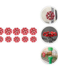 Shutoff Handle Set With Low Flow Resistance Cast Iron Ball Hand Wheels Flat Bottom Design Red Decorative Handles For Valve Replacement