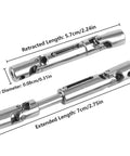 Snag These Heavy Duty Metal RC Crawler Drive Shafts For 1/16 Scale Trucks, Built Tough For Smooth Runnin Performance And Real Trail Grade Muscle, showing sizes and details.