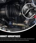 Two Pack CV Boot Kit With Four Stainless Steel Clamps And Six Cable Ties, Silicone CV Joint Boot Set installed on car shaft