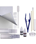 Slide preparation kit for 40X To 1000X Biology Microscope For Students with USB Digital Camera includes slides and tweezers.