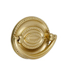 Solid Brass Vintage Drop Ring Pulls Set 2 Pack For Drawers Dresser Cupboards Wardrobes And Kitchen Cabinets With Single Hole Design 70x47 mm