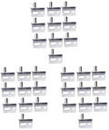 Set of silver metal hinges from Heavy Duty Corner Hinge Set For Barn Doors Cabinets And Gates Concealed Metal Hardware With Silver Latch