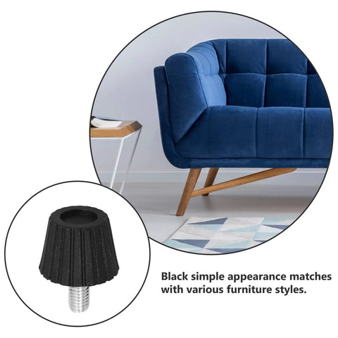 Adjustable Furniture Leveling Feet Set for Chairs Tables Desks and Sofas with Screw in Design and sofa view