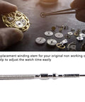 Lightweight Metal Watch Stem For 4130 Movement - Easy Install Rod For DIY Mechanical Watch Repair, parts and watch face.