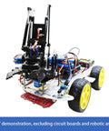 DIY Robot Smart Car Metal Chassis Kit With 4WD TT Motors And Speed Encoder Learn Arduino Microbit Raspberry Pi For Adults 15 Plus Unassembled