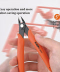 Person holding Pro Grade Micro Wire Cutter Pliers Flush Cutters For Jewelry Making And Hobby Models Gundam Electronics Two Pack