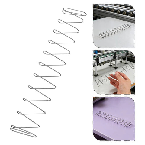 Heavy-Duty Trapezoidal Stainless Steel Flat Springs 2-Pack For Industrial Machinery, High-Strength Flat Wire Coils, Quick-Replace Spare Parts, Long-Lasting Elasticity, stainless spring on machine conveyor